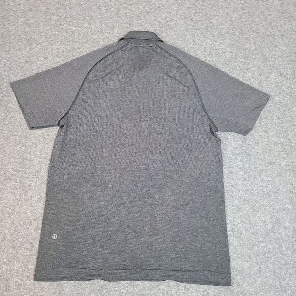 Lululemon Metal Vent Tech Polo Shirt Men's Size M Black Golf Gym Athletic - Picture 2 of 12